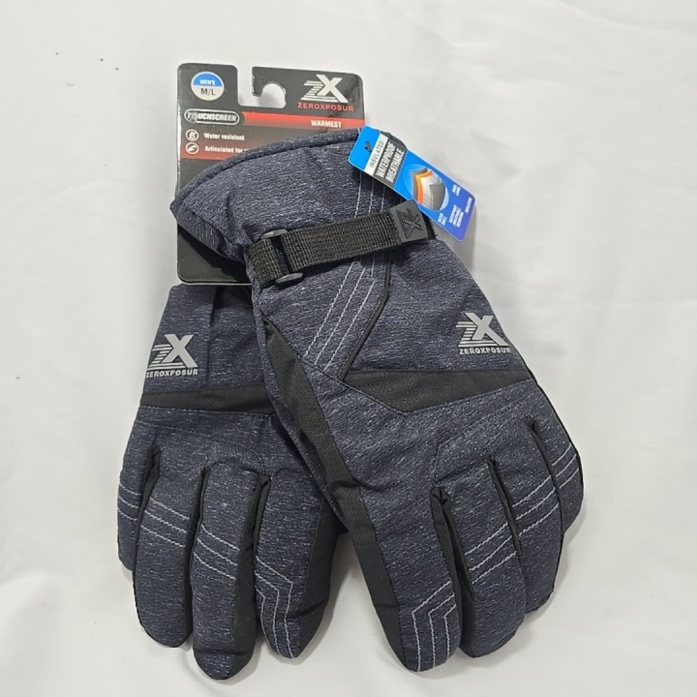 NWT Zeroxposur Warmest 3M Thinsulate Insulation Waterproof Breathable Gloves Men
